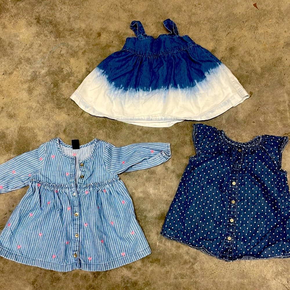 Baby gap blue Jean dress bundle